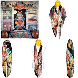 NWT Genuine 100% Mulberry Silk Satin Scarf 42"x42" Large Square Shawl 59371